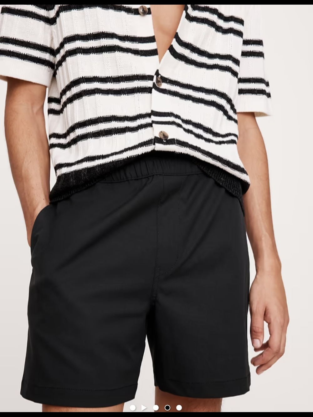 Men's Banana Republic 7" Performance Pull-On Short Black